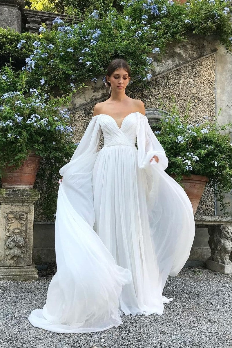 Dresses with sleeves for summer wedding on sale