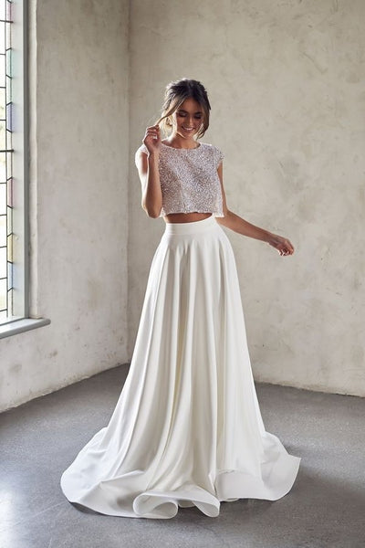 Casual Backyard Wedding Dresses with Irregular Skirt – NarsBridal