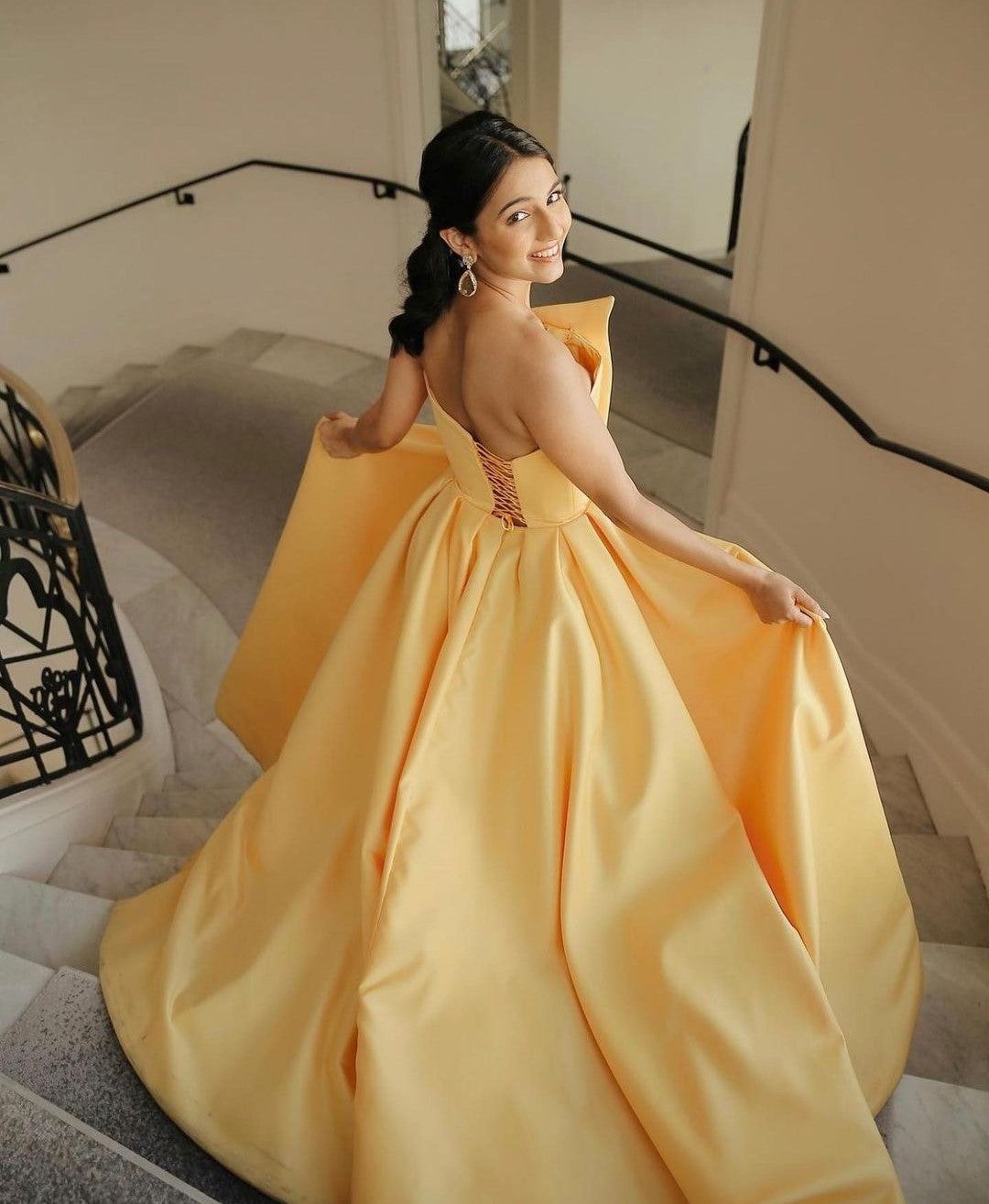 a-line-yellow-prom-gown-with-high-split-side-2